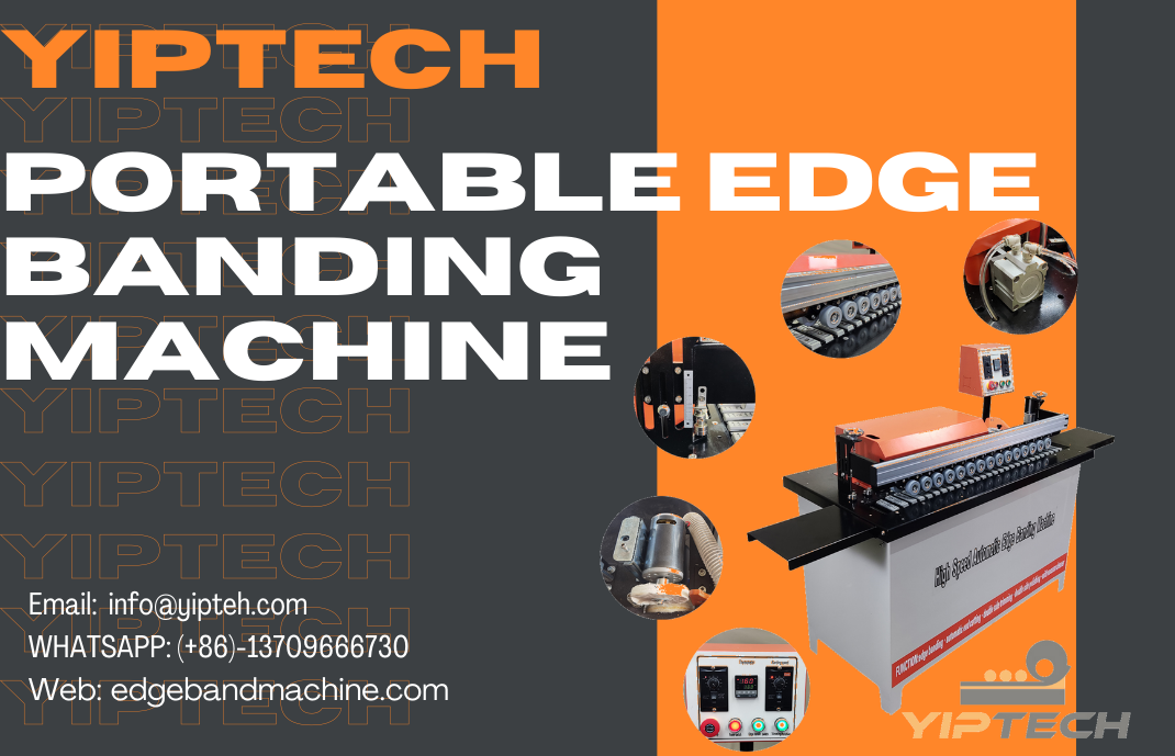 Banner image of a Portable Edge Banding Machine showcasing its sleek design and versatile capabilities