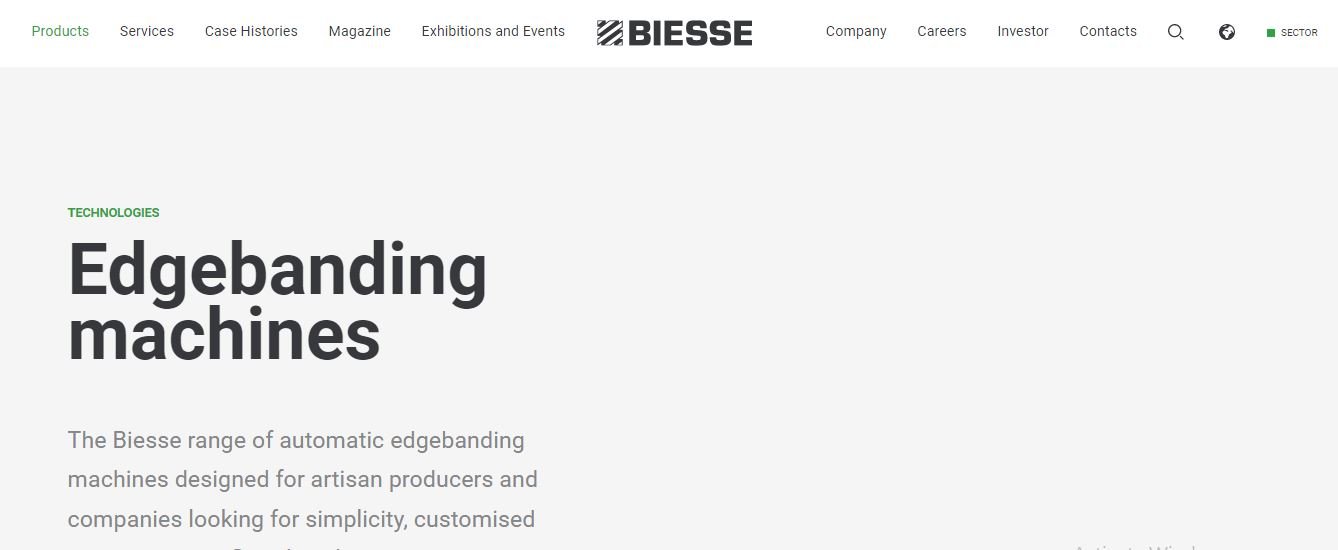 BIESSE edge banding 